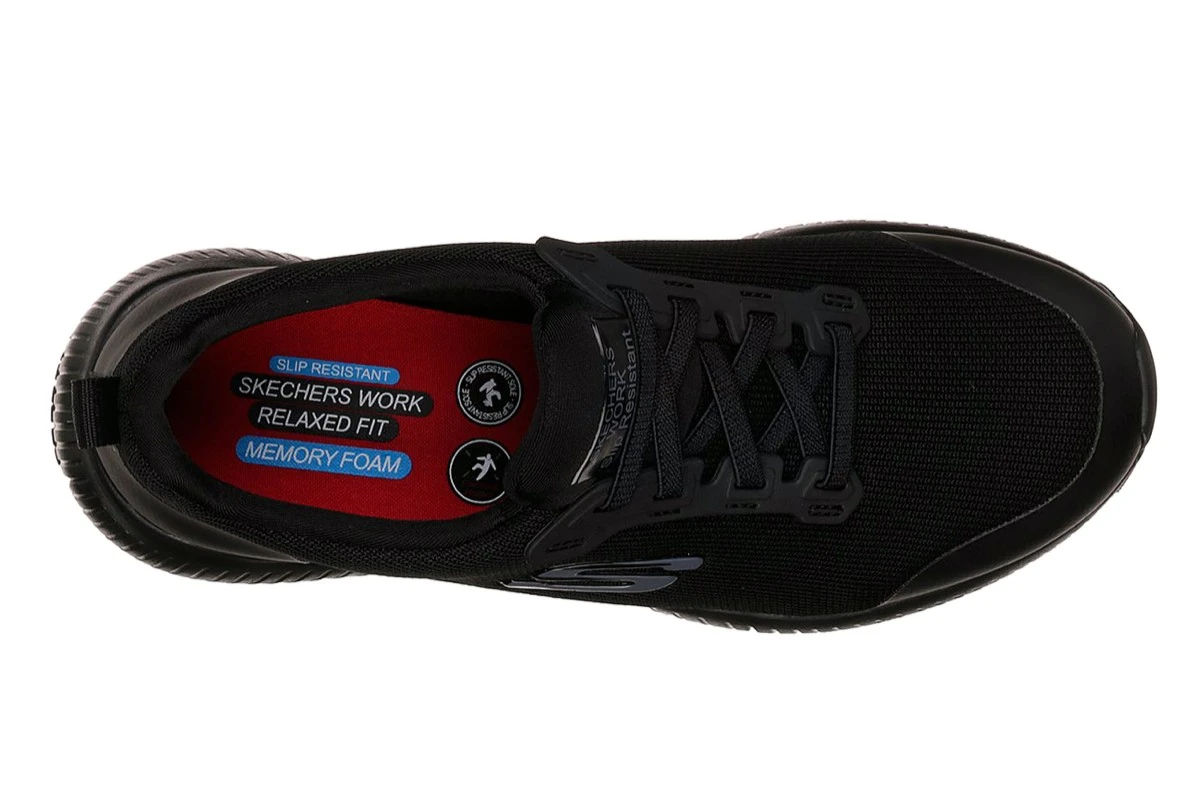 Skechers Work Squad SR Black Slip Resistant Memory Foam Relaxed Fit Shoes 8 Skechers Work Squad SR Black Slip Resistant Memory Foam Relaxed Fit Shoes - Image 6