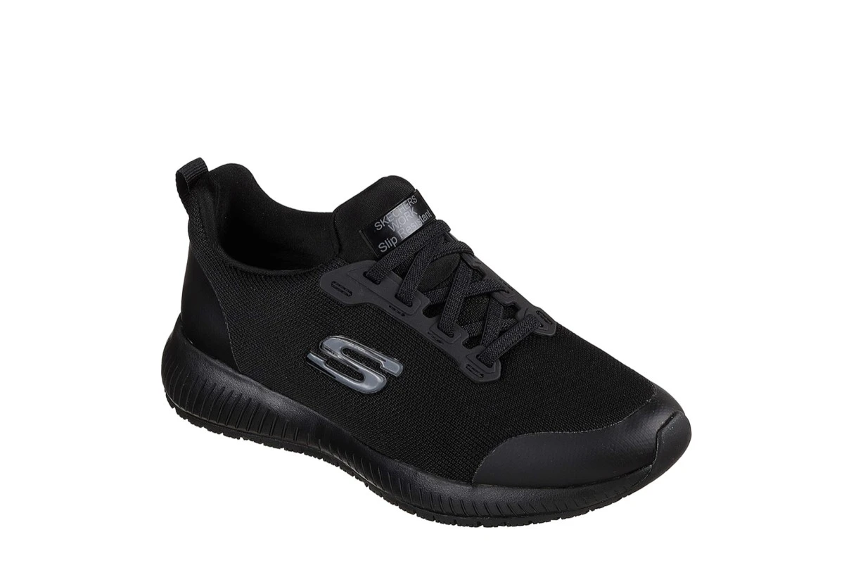 Skechers Work Squad SR Black Slip Resistant Memory Foam Relaxed Fit Shoes 3 Skechers Work Squad SR Black Slip Resistant Memory Foam Relaxed Fit Shoes