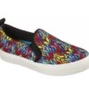 Skechers X J Goldcrown Poppy Heart Inlove Black Multi Slip On Vegan Trainers -Fashion Shoe Store skechers x j goldcrown poppy heart inlove black multi slip on vegan trainers 245736