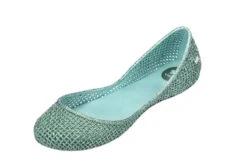 Zaxy Amora Glitter Mint Green Flat Ballet Shoes