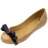 Zaxy Pop Lovely Camel Contrast Bow Flat Ballet Shoes -Fashion Shoe Store zaxy pop lovely camel contrast bow flat ballet shoes 115856