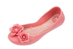 Zaxy Start Blossom Pink Flower Flat Ballet Shoes